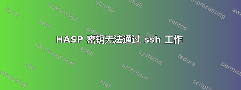 HASP 密钥无法通过 ssh 工作