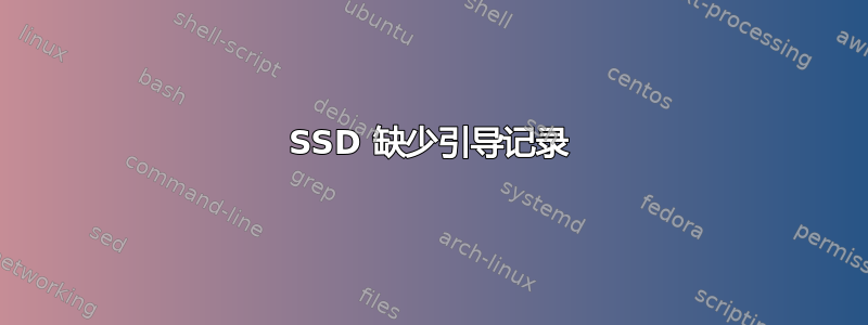 SSD 缺少引导记录