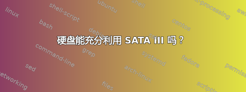 硬盘能充分利用 SATA III 吗？