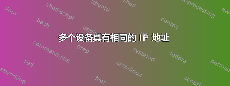 多个设备具有相同的 IP 地址