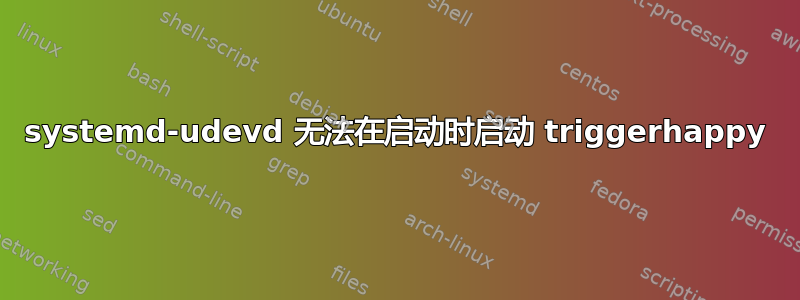 systemd-udevd 无法在启动时启动 triggerhappy