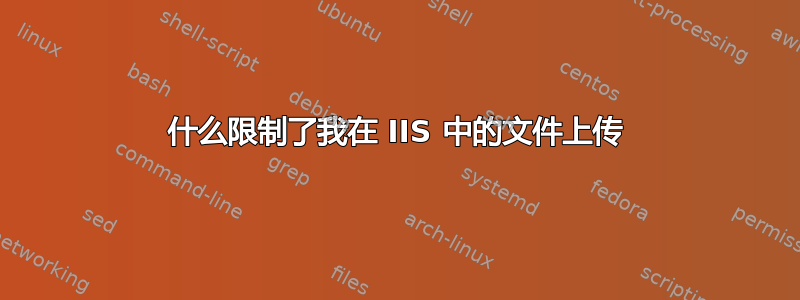 什么限制了我在 IIS 中的文件上传