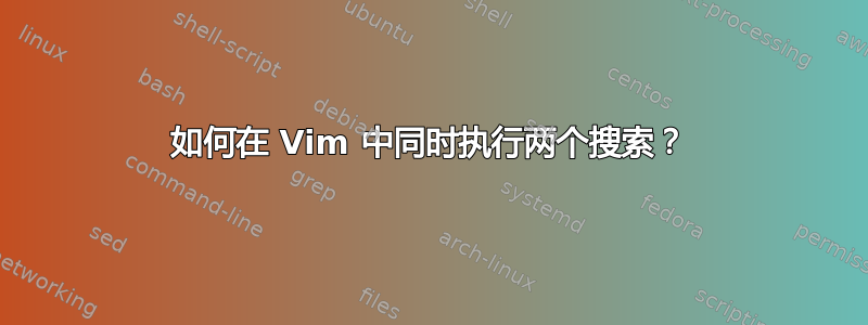 如何在 Vim 中同时执行两个搜索？