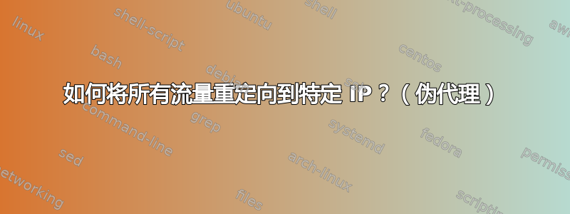 如何将所有流量重定向到特定 IP？（伪代理）