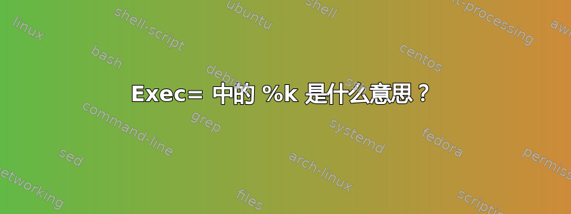 Exec= 中的 %k 是什么意思？