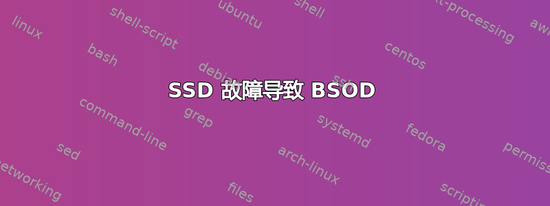 SSD 故障导致 BSOD