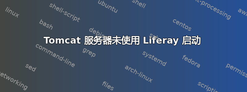 Tomcat 服务器未使用 Liferay 启动