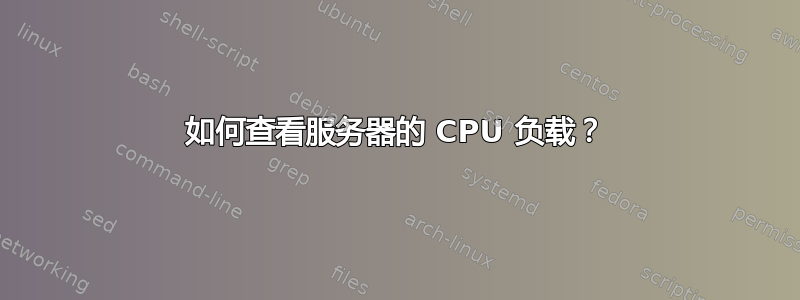 如何查看服务器的 CPU 负载？