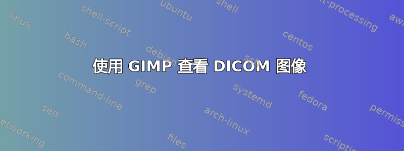 使用 GIMP 查看 DICOM 图像