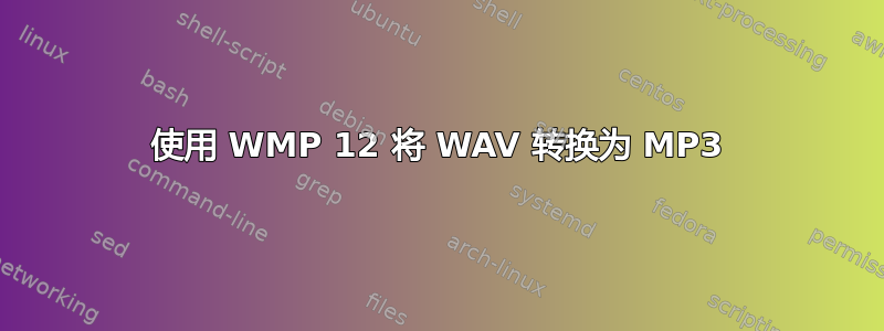 使用 WMP 12 将 WAV 转换为 MP3