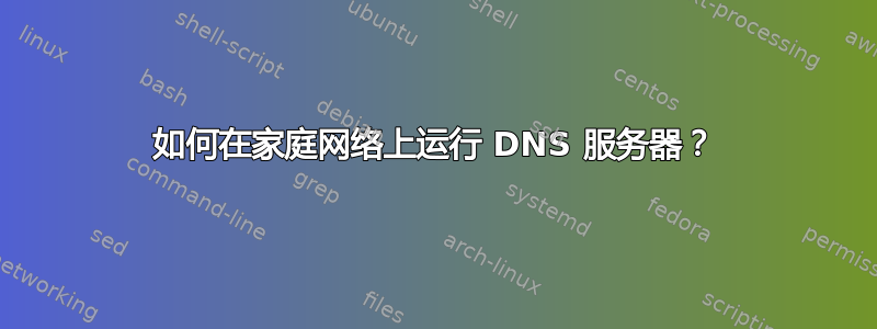 如何在家庭网络上运行 DNS 服务器？