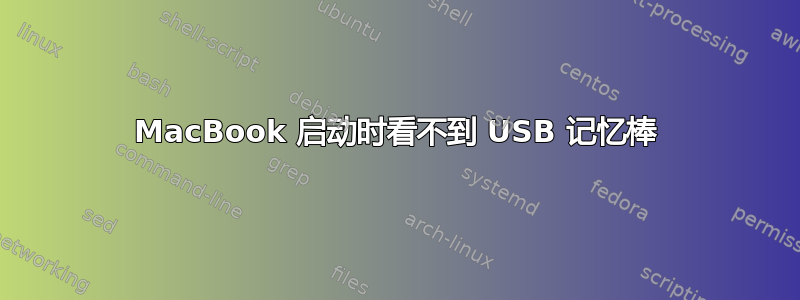 MacBook 启动时看不到 USB 记忆棒