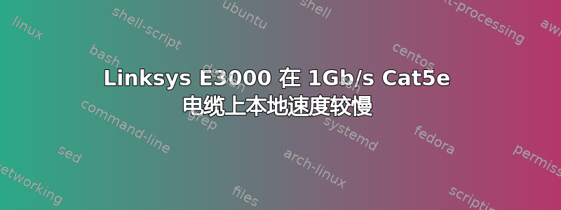 Linksys E3000 在 1Gb/s Cat5e 电缆上本地速度较慢