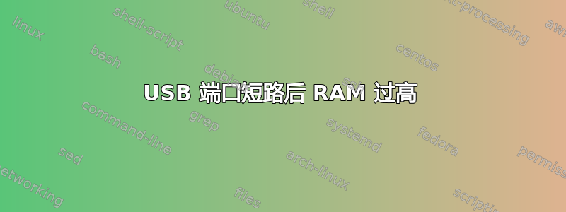 USB 端口短路后 RAM 过高