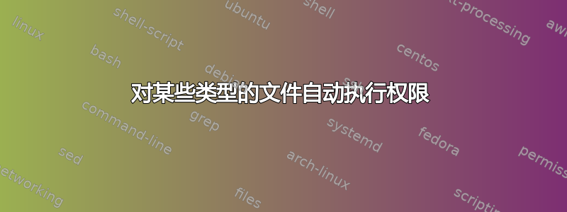 对某些类型的文件自动执行权限