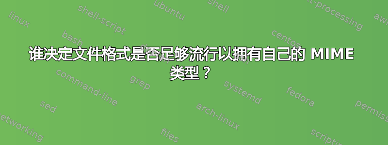 谁决定文件格式是否足够流行以拥有自己的 MIME 类型？