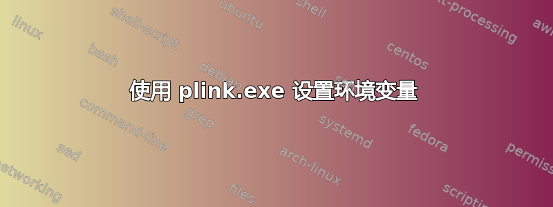 使用 plink.exe 设置环境变量