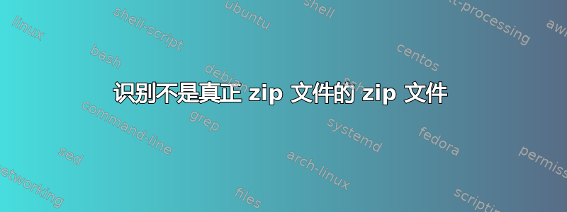 识别不是真正 zip 文件的 zip 文件