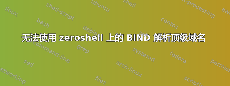 无法使用 zeroshell 上的 BIND 解析顶级域名