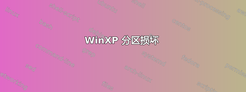 WinXP 分区损坏