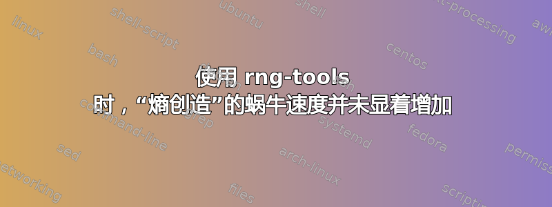 使用 rng-tools 时，“熵创造”的蜗牛速度并未显着增加