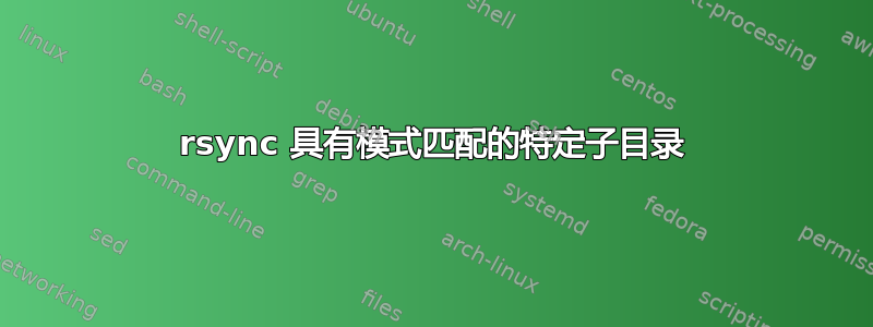 rsync 具有模式匹配的特定子目录