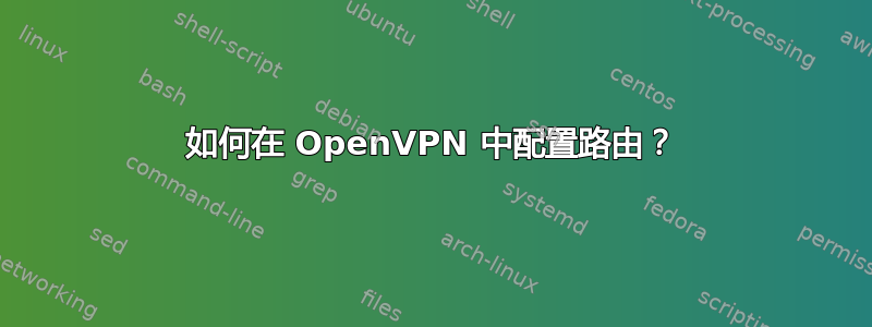 如何在 OpenVPN 中配置路由？