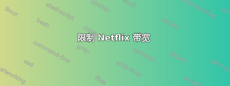 限制 Netflix 带宽