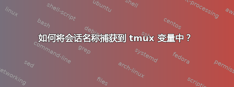 如何将会话名称捕获到 tmux 变量中？