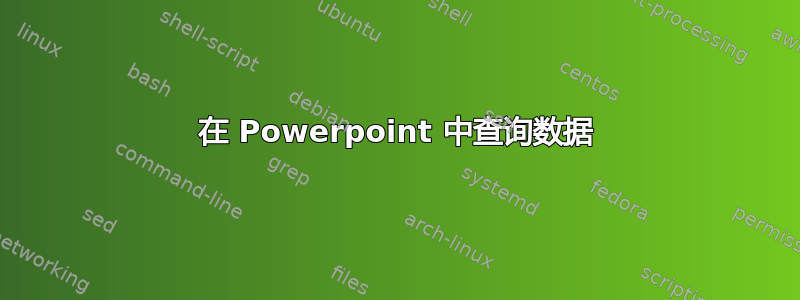 在 Powerpoint 中查询数据