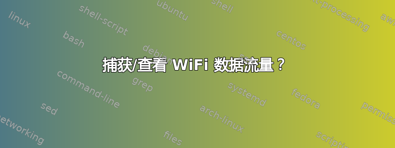 捕获/查看 WiFi 数据流量？