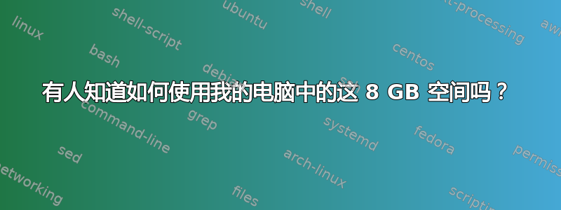 有人知道如何使用我的电脑中的这 8 GB 空间吗？