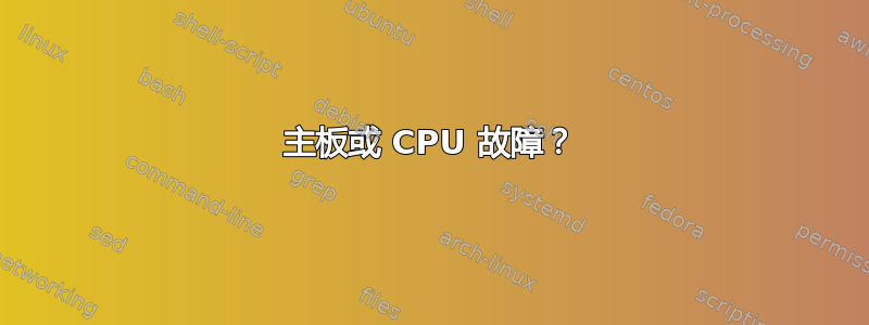 主板或 CPU 故障？