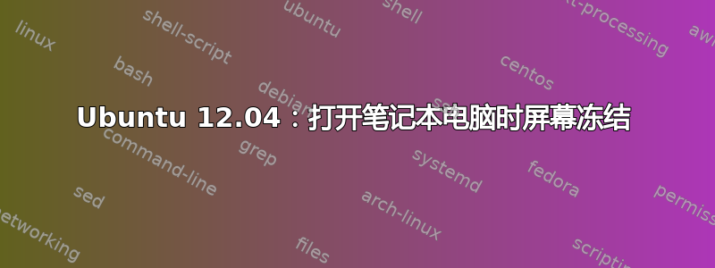 Ubuntu 12.04：打开笔记本电脑时屏幕冻结