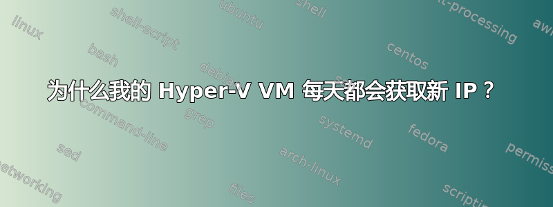 为什么我的 Hyper-V VM 每天都会获取新 IP？