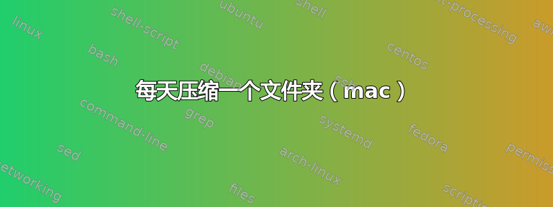 每天压缩一个文件夹（mac）