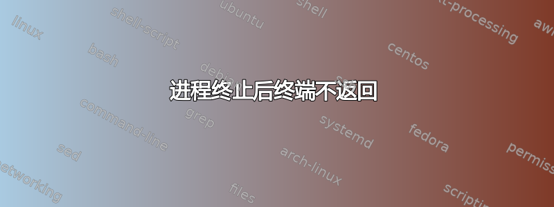 进程终止后终端不返回