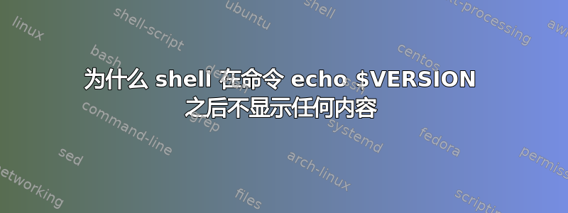 为什么 shell 在命令 echo $VERSION 之后不显示任何内容