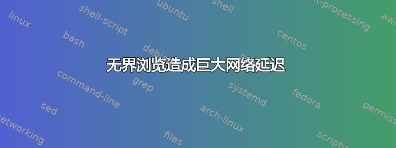 无界浏览造成巨大网络延迟