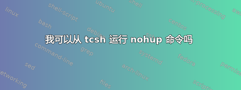 我可以从 tcsh 运行 nohup 命令吗