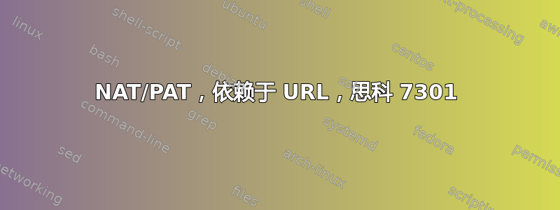 NAT/PAT，依赖于 URL，思科 7301