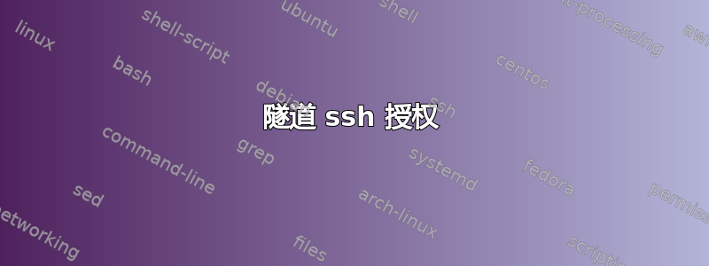 隧道 ssh 授权