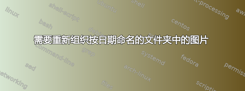 需要重新组织按日期命名的文件夹中的图片