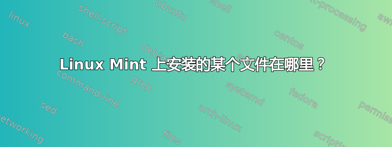 Linux Mint 上安装的某个文件在哪里？