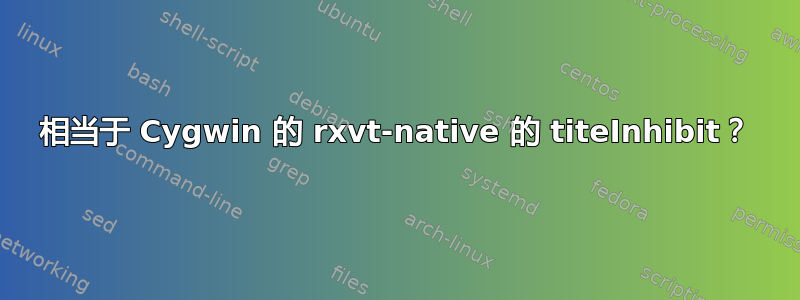 相当于 Cygwin 的 rxvt-native 的 titeInhibit？