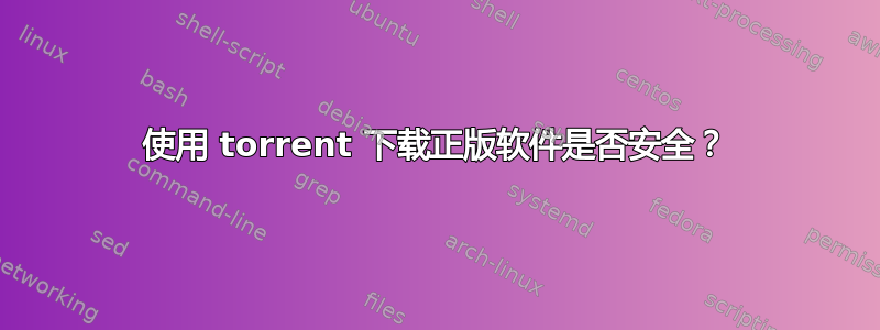 使用 torrent 下载正版软件是否安全？