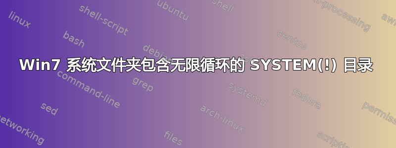 Win7 系统文件夹包含无限循环的 SYSTEM(!) 目录