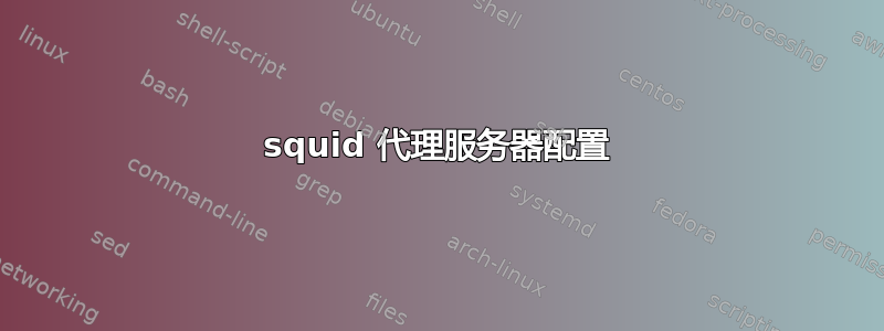 squid 代理服务器配置