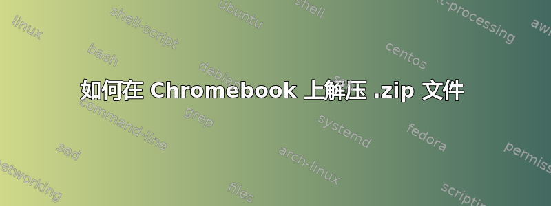 如何在 Chromebook 上解压 .zip 文件