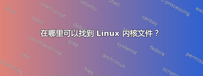 在哪里可以找到 Linux 内核文件？